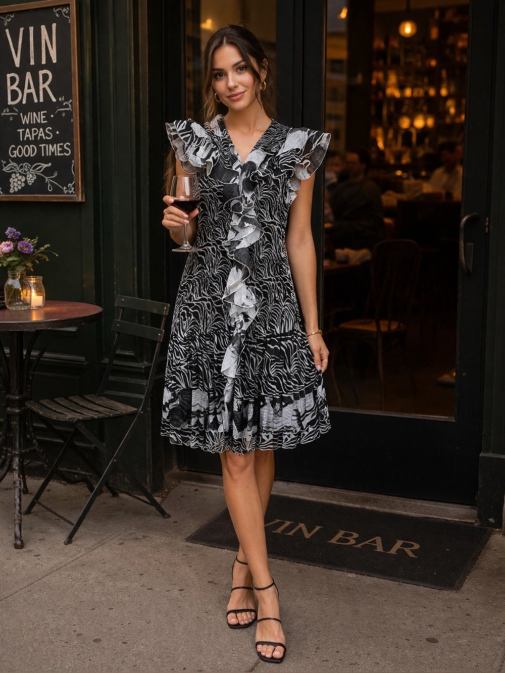 Lindi Zebra Print Dress